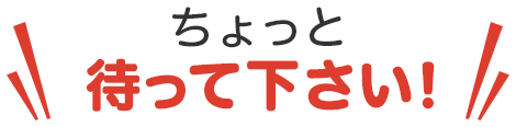 ちょっと 待って下さい!